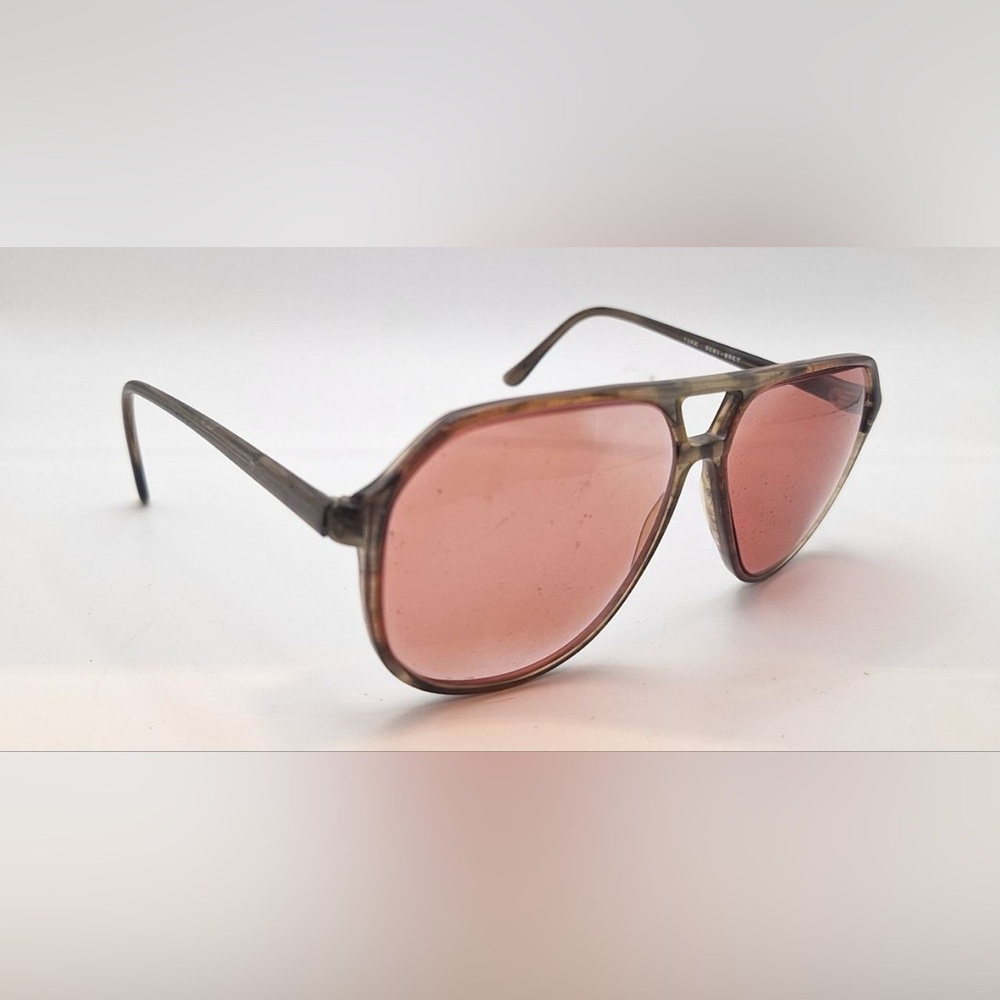 Vintage Rem Brown Gray Translucent Sunglasses Frames Only